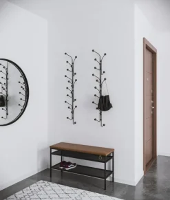 Maze Nancy bench, black - cognac