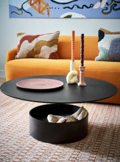 Maze Parasol coffee table, L, dark stained oak