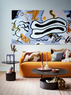 Maze Parasol coffee table, S, dark stained oak