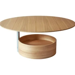 Maze Parasol coffee table, L, oak