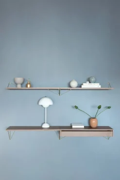 Maze Pythagoras L shelf, 80 x 27 cm, walnut