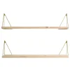 Maze Pythagoras Play shelf with brackets, 2 pcs, pine - brass