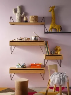 Maze Pythagoras shelf, 80 x 20 cm, black