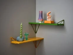 Maze Pythagoras XS shelf with brackets, maize yellow