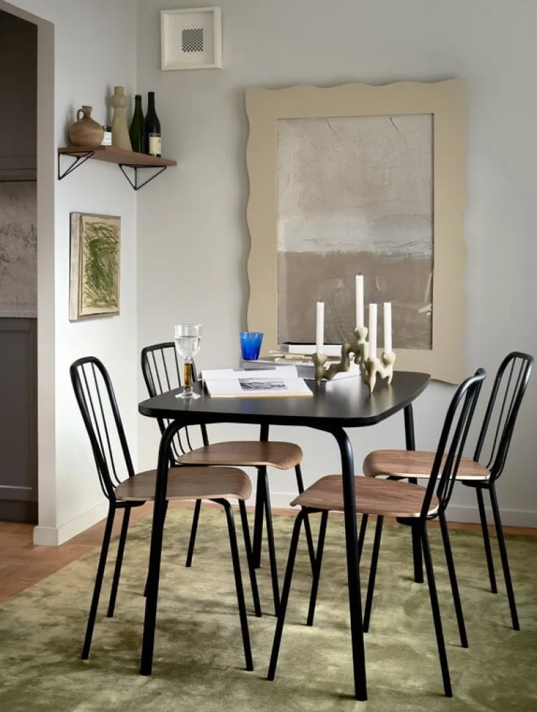 Maze Same chair, black - walnut