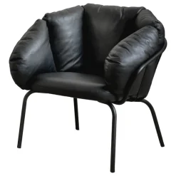 Maze Same Easy armchair, black - black leather