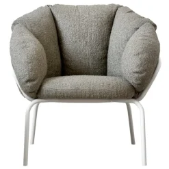 Maze Same Easy armchair, white - taupe fabric