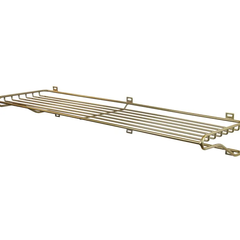 Maze Shoe Shelf, L, brass