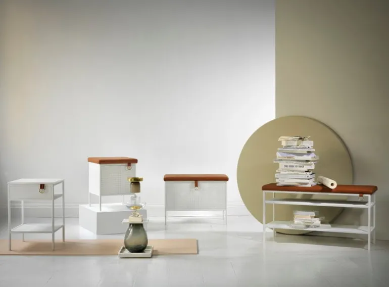 Maze Tracy side table, right, white