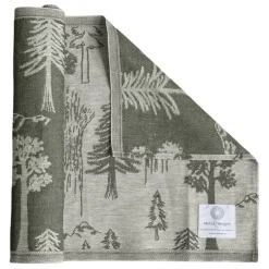 Metsä/Skogen Nebularis seat cover, 45 x 160 cm, olive - off-white