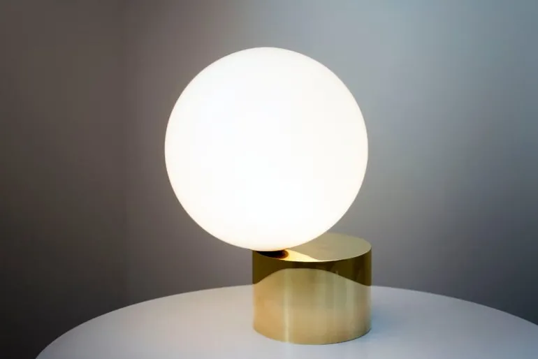 Michael Anastassiades Tip of the Tongue table lamp, polished brass