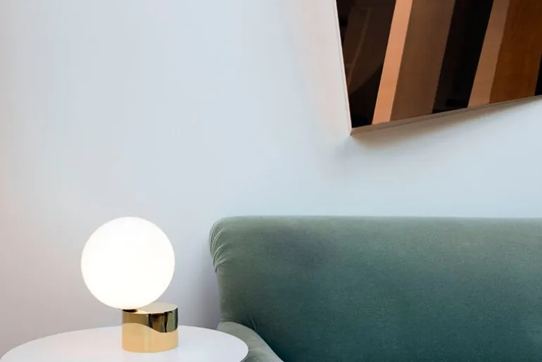 Michael Anastassiades Tip of the Tongue table lamp, polished brass
