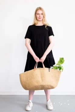 Mifuko Kiondo floor basket, XXL, brown