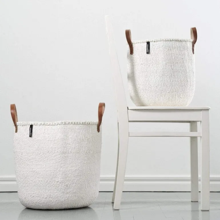 Mifuko Kiondo market basket, L, white