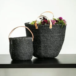 Mifuko Kiondo market basket, M, black