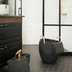 Mifuko Kiondo market basket, L, black