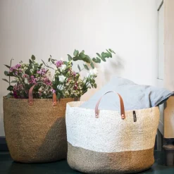 Mifuko Kiondo market basket, L, brown