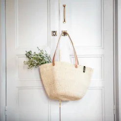 Mifuko Kiondo shopper basket, M, off-white