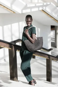 Mifuko Kiondo shopper basket, M, black