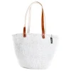 Mifuko Kiondo shopper basket, M, white