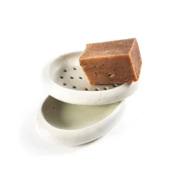 Mifuko Oval soap dish, cream white