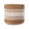 Mifuko Pamba basket, S, white - brown