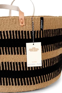 Mifuko Pamba floor basket, XXL, black - brown