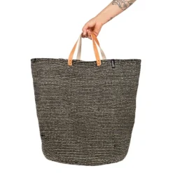 Mifuko Pamba floor basket, XL, grey sisal