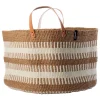 Mifuko Pamba floor basket, XXL, white - brown