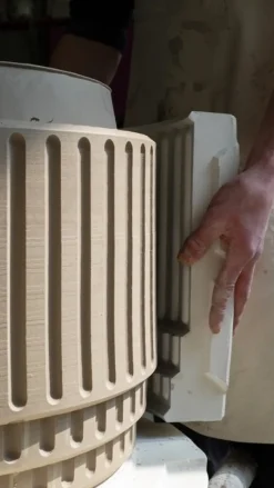 Miniforms Kolos coffee table, terracotta glazed