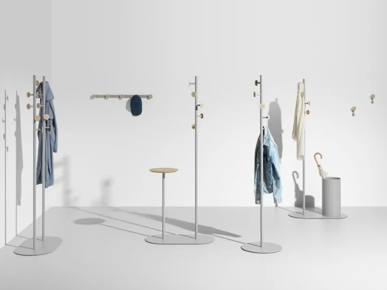 Mizetto Bloom Wall coat rack, pale grey