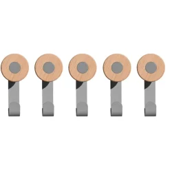 Mizetto Bloom Wall single hook, 5 pcs, pale grey