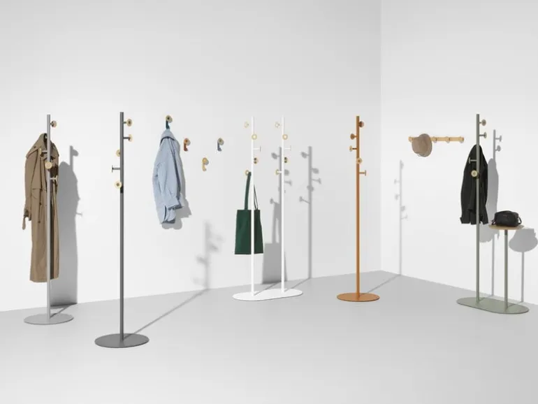 Mizetto Bloom Wall single hook, 5 pcs, deep brown