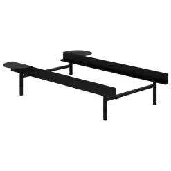 Moebe Bed, high, 90-180 cm, black