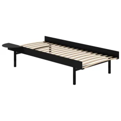 Moebe Bed, high, 90-180 cm, black