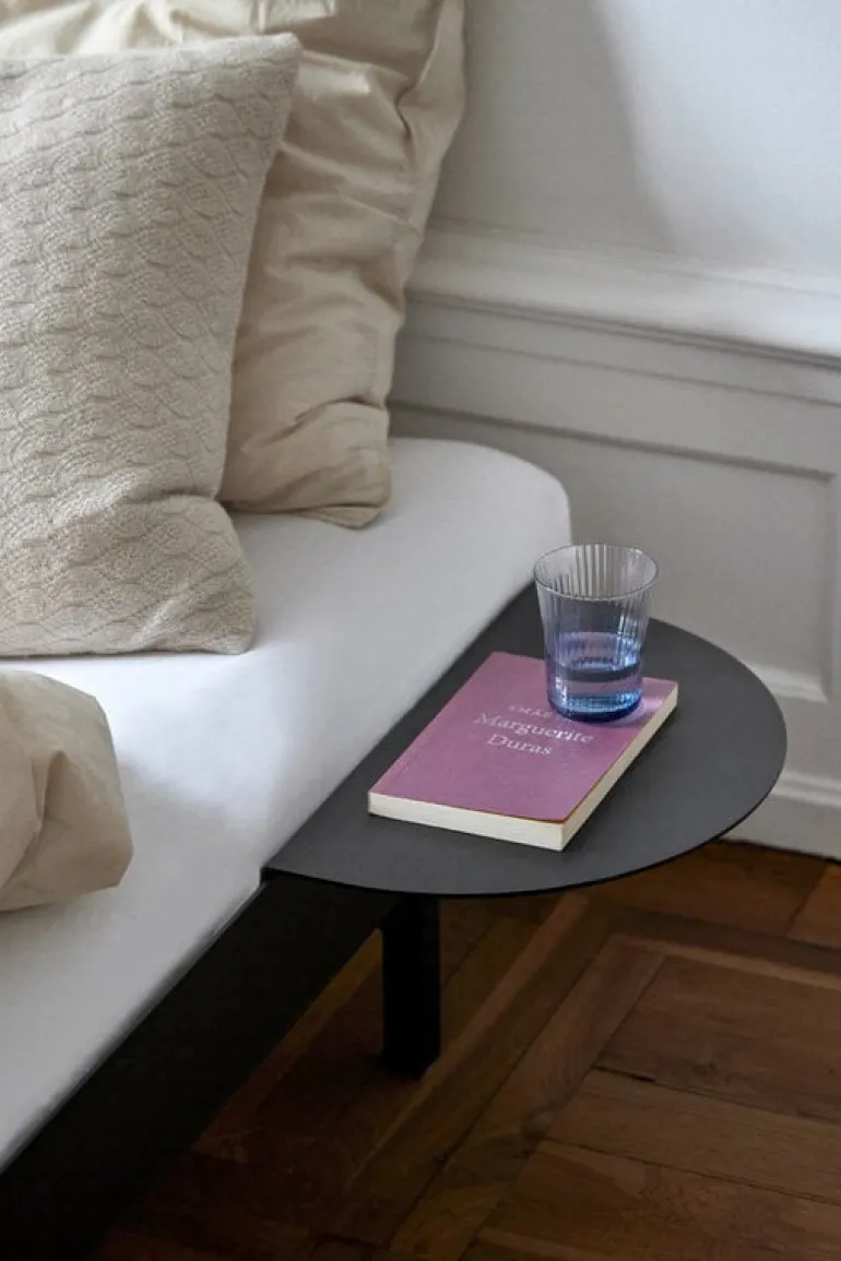 Moebe Bed, high, 90-180 cm, black