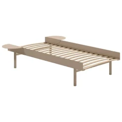 Moebe Bed, high, 90-180 cm, sand
