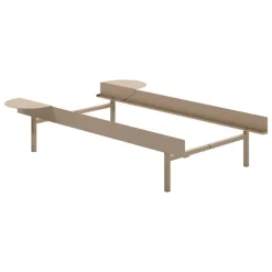 Moebe Bed, high, 90-180 cm, sand