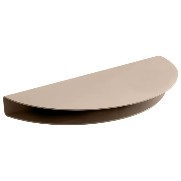 Moebe Half Moon shelf, large, warm grey