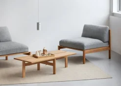 Moebe Rectangular coffee table, 115 cm, oak