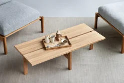 Moebe Rectangular coffee table, 115 cm, oak