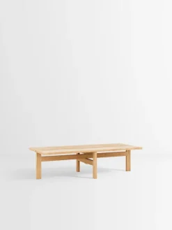 Moebe Rectangular coffee table, 115 cm, oak