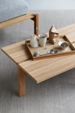 Moebe Rectangular coffee table, 115 cm, oak