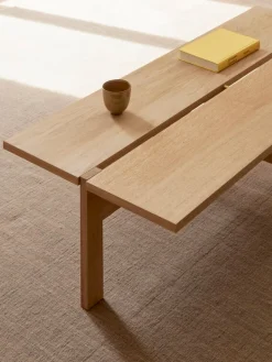 Moebe Rectangular coffee table, 115 cm, oak