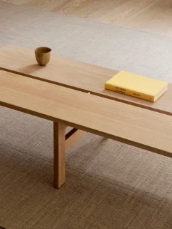 Moebe Rectangular coffee table, 115 cm, oak