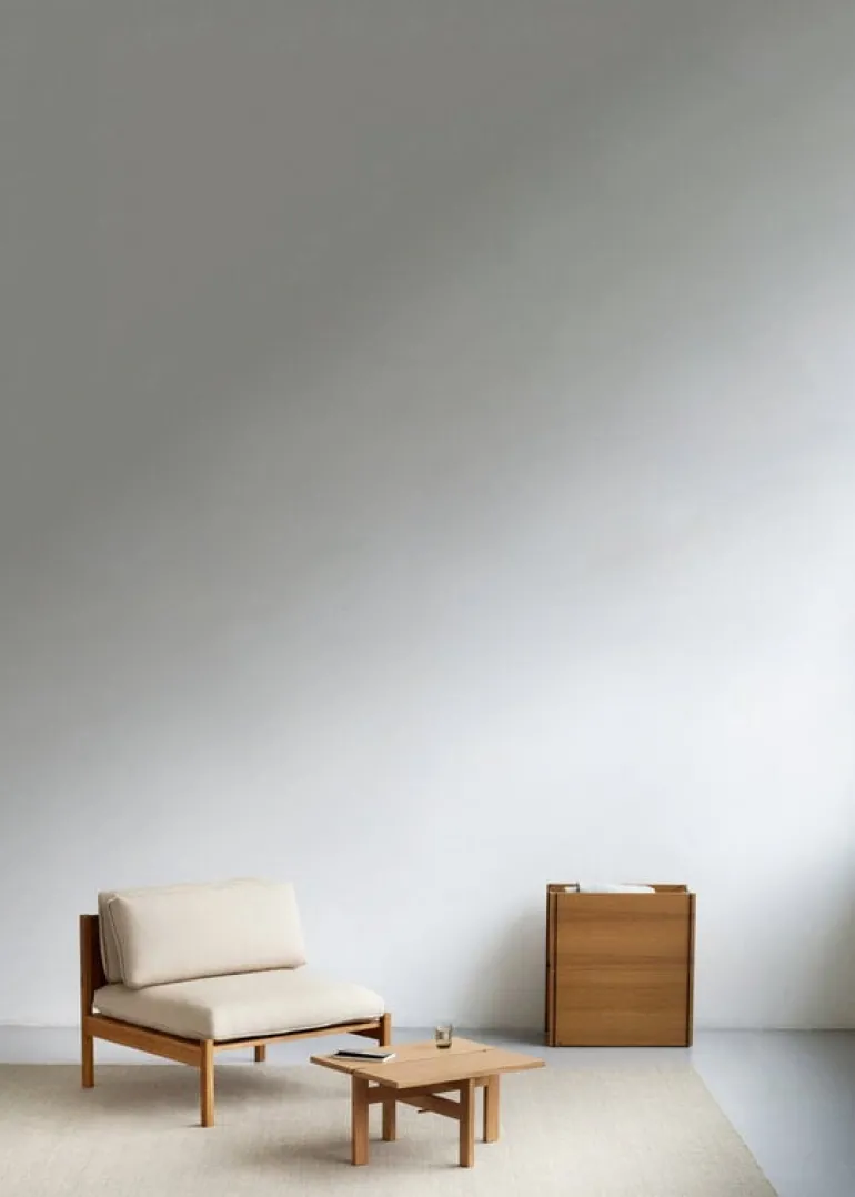 Moebe Rectangular coffee table, 60 cm, oak