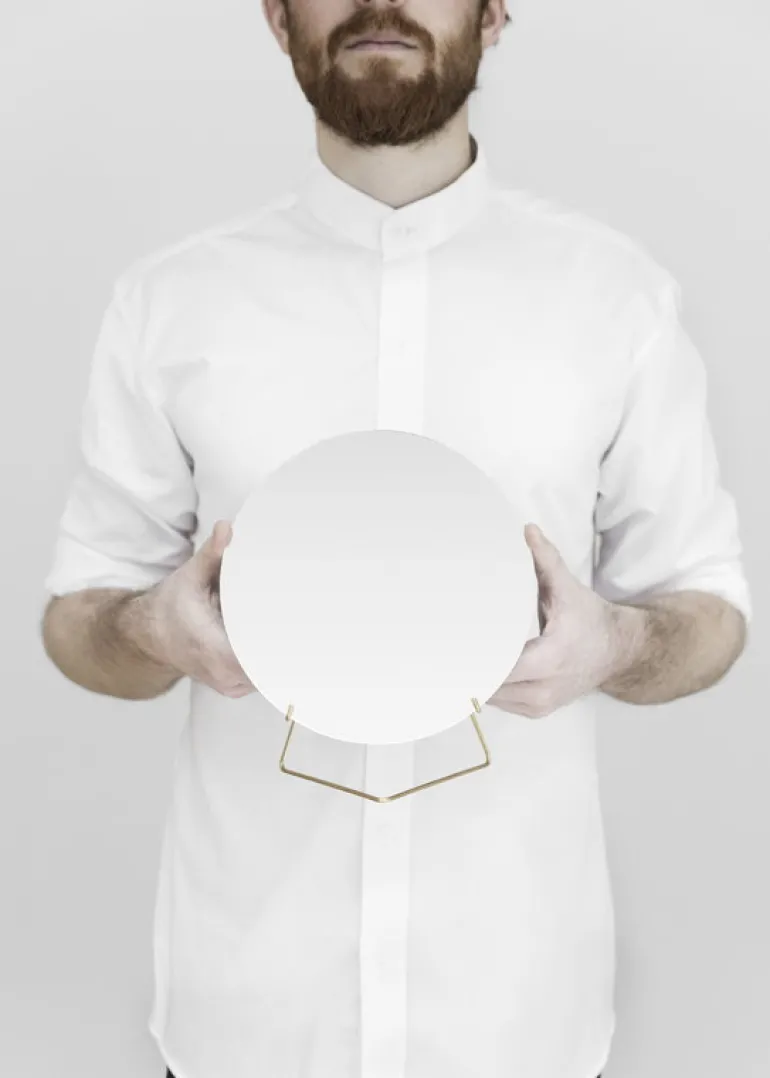 Moebe Standing mirror 20 cm, brass