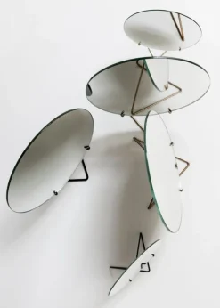 Moebe Standing mirror 20 cm, brass