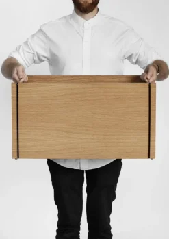 Moebe Storage Box, oak - black