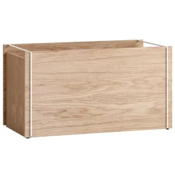 Moebe Storage Box, oak - white